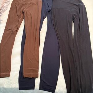 lululemon athletica Brown and Black Leggings